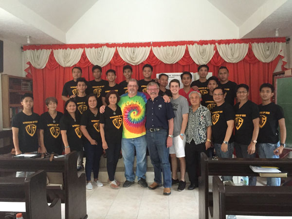 faculty and students from Philippine Bible College attending the We Care soul winning workshop in Calasiao. they traveled 8 hours to attend!